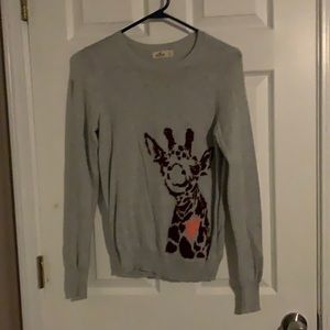 Grey giraffe sweater
